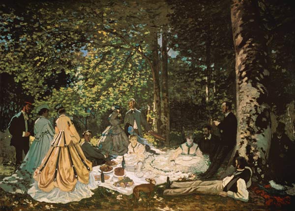 The breakfast in the greenery od Claude Monet