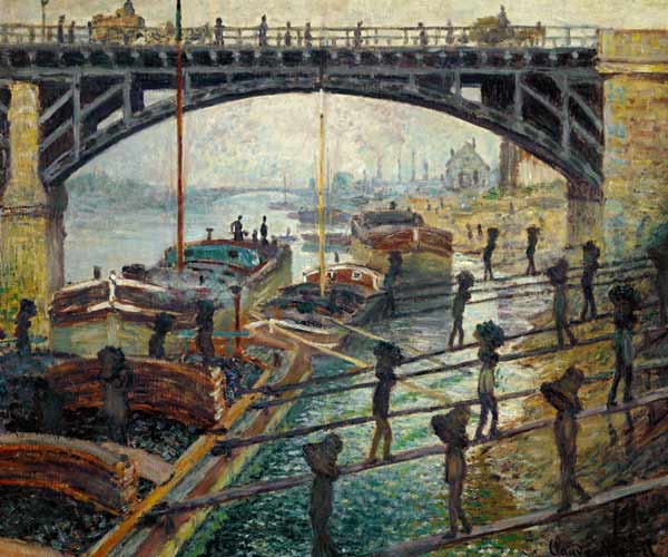 Les Dechargeurs de charbon (Die Kohlentraeger) od Claude Monet