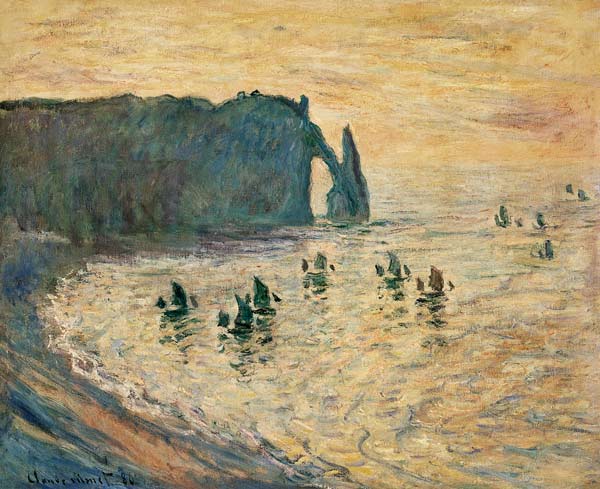 The Cliffs at Etretat od Claude Monet