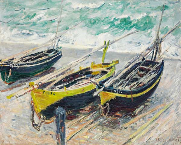 Three Fishing Boats od Claude Monet