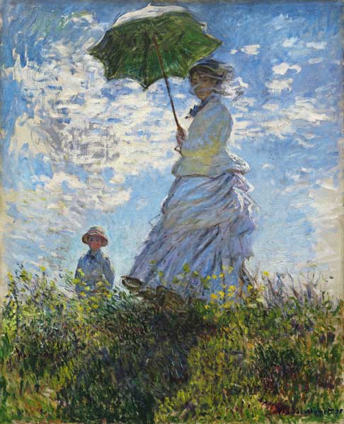Woman with a Parasol, Madame Monet with her Son od Claude Monet