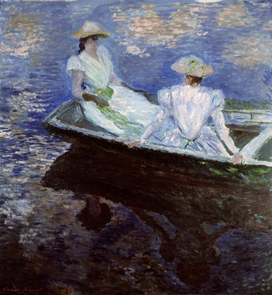 On the Boat od Claude Monet