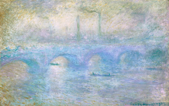 London, Waterloo bridge in the fog od Claude Monet