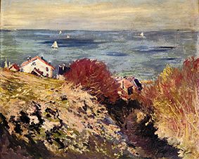 Sea coast with houses od Claude Monet