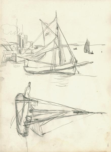 Studies of boats od Claude Monet