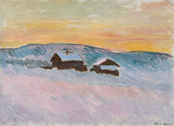Norwegian Landscape, Blue Houses od Claude Monet