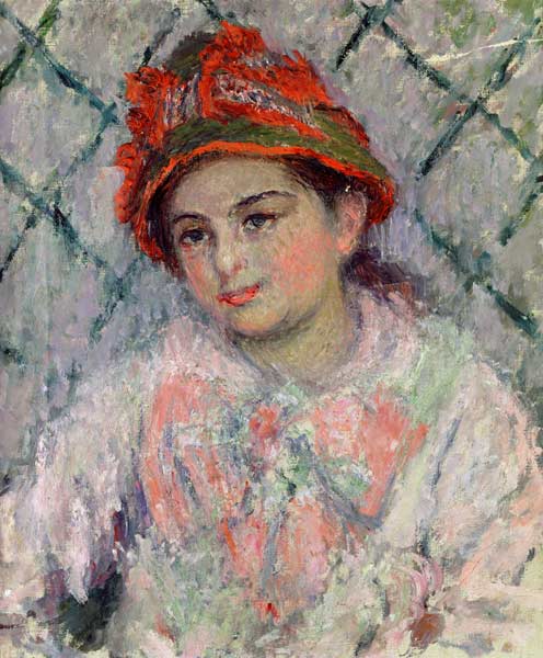 Portrait of Blanche Hoschede (1864-1947) as a Young Girl od Claude Monet