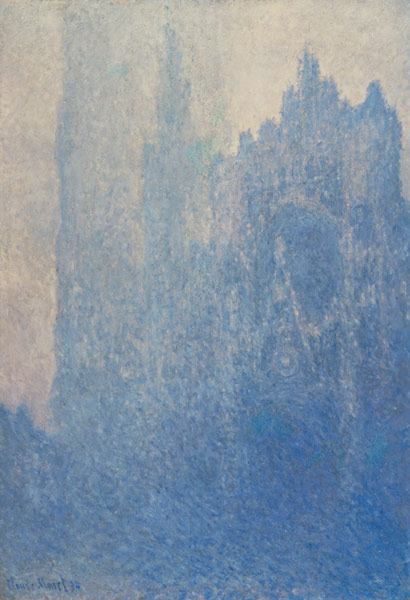 Rouen Cathedral, Foggy Weather od Claude Monet