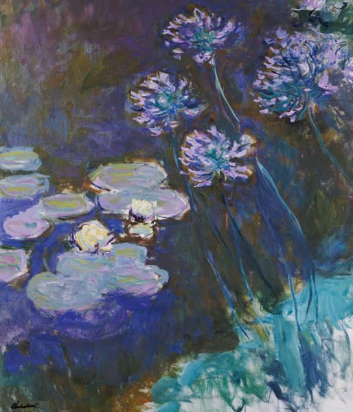 Water Lilies Giverny #5 ( and Agapanthus) od Claude Monet