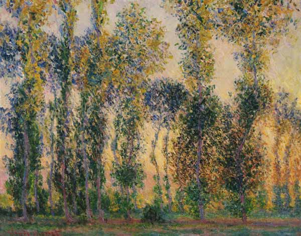 Poplars at Giverny, Sunrise od Claude Monet