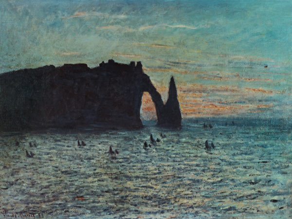 The Hollow Needle at Etretat od Claude Monet