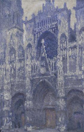 Monet, Claude 1840-1926. ''Rouen Cathedral'' (The Portal, grey Weather, Harmonie grise), 1892. Oil o