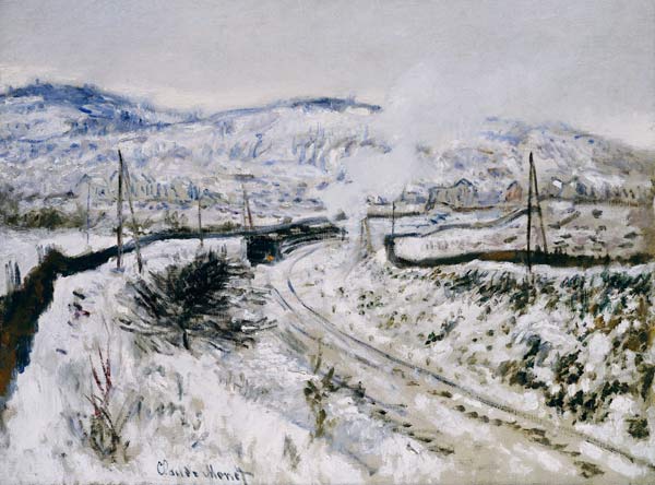 Train in the Snow at Argenteuil od Claude Monet