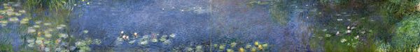 Waterlilies: Morning, 1914-18 (centre left and rigth section) od Claude Monet