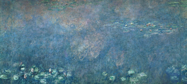 Waterlilies: Two Weeping Willows, centre left section od Claude Monet