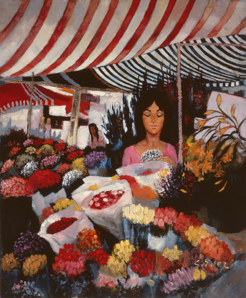 The Flower Seller od Claude Salez