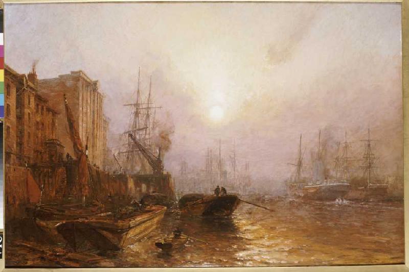 Der 'Pool of London' am Abend od Claude T. Stanfield Moore