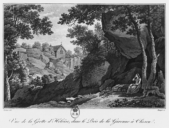 View of Heloise grotto in the park of La Garenne at Clisson, illustration from ''Voyage pittoresque  od Claude Thienon