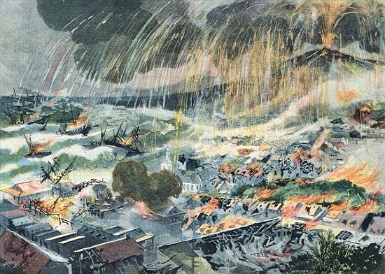 Eruption of a Volcano on Martinique, from ''Le Petit Parisien'', 15th May 1902 od Clement Auguste Andrieux