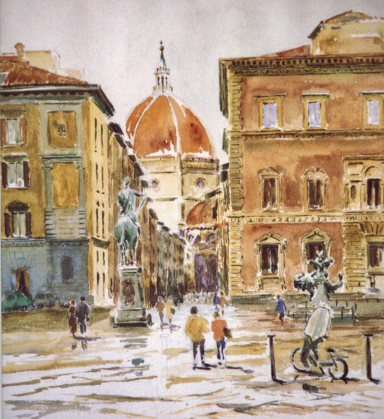 206 Piazza SS Annunziata, rain clearing od Clive Wilson Clive Wilson