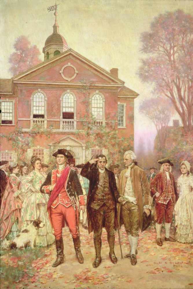 The First Continental Congress, Carpenters Hall, Philadelphia in 1774 od Clyde Osmer Deland
