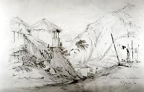 View of Valparaiso, 1834 (pencil & w/c on paper)