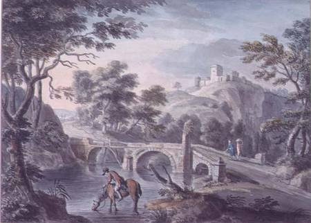 Landscape with Bridge od Copplestone Warre Bamfylde