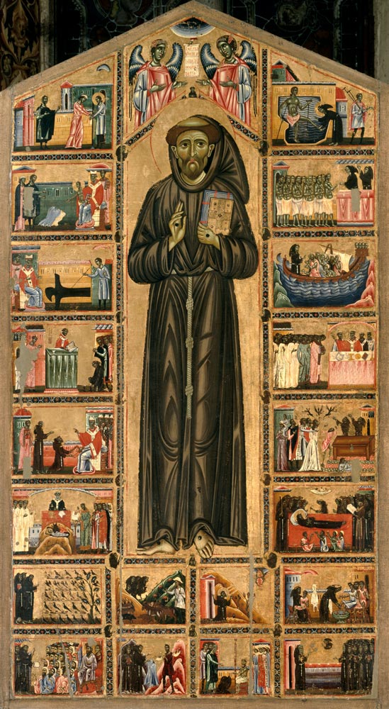 Der Heilige Franz von Assisi und Szenen aus seinem Leben od Coppo  di Marcovaldo