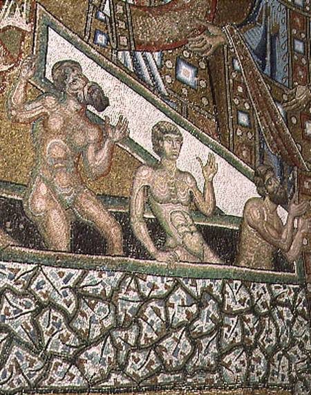 The Last Judgement, detail of the damned entering hell, from the vault above the apse od Coppo  di Marcovaldo