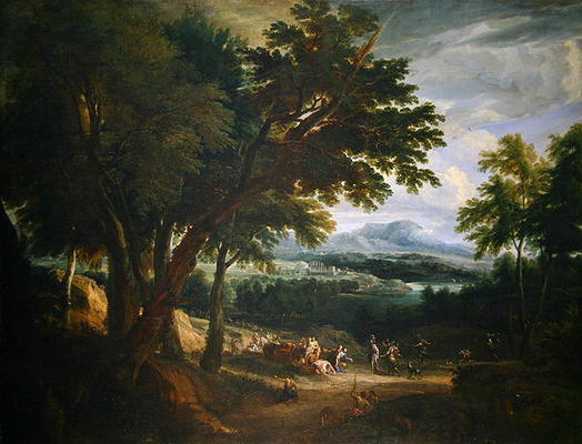 David and Abigail (oil on canvas) od Cornelis Huysmans