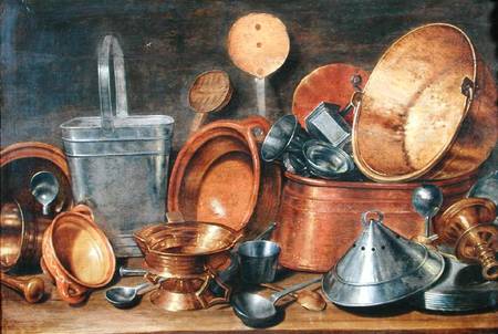 Still Life with Kitchen Utensils od Cornelis Jacobsz Delff