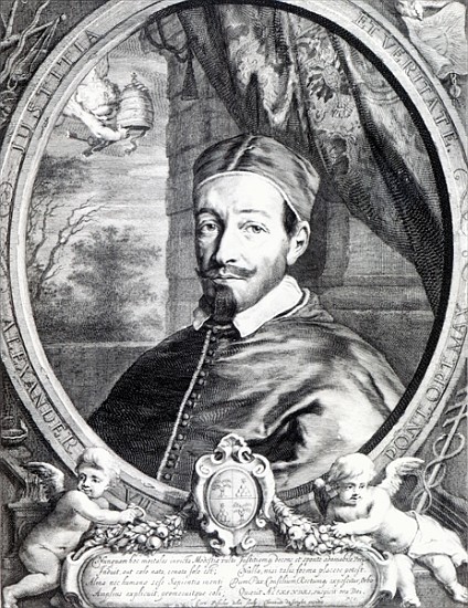 Pope Alexander VII, published by Clement de Jonghe od Cornelius de Visscher