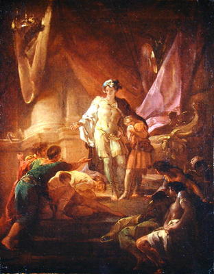 Joseph Revealing his Identity to his Brothers (oil on canvas) od Corrado Giaquinto