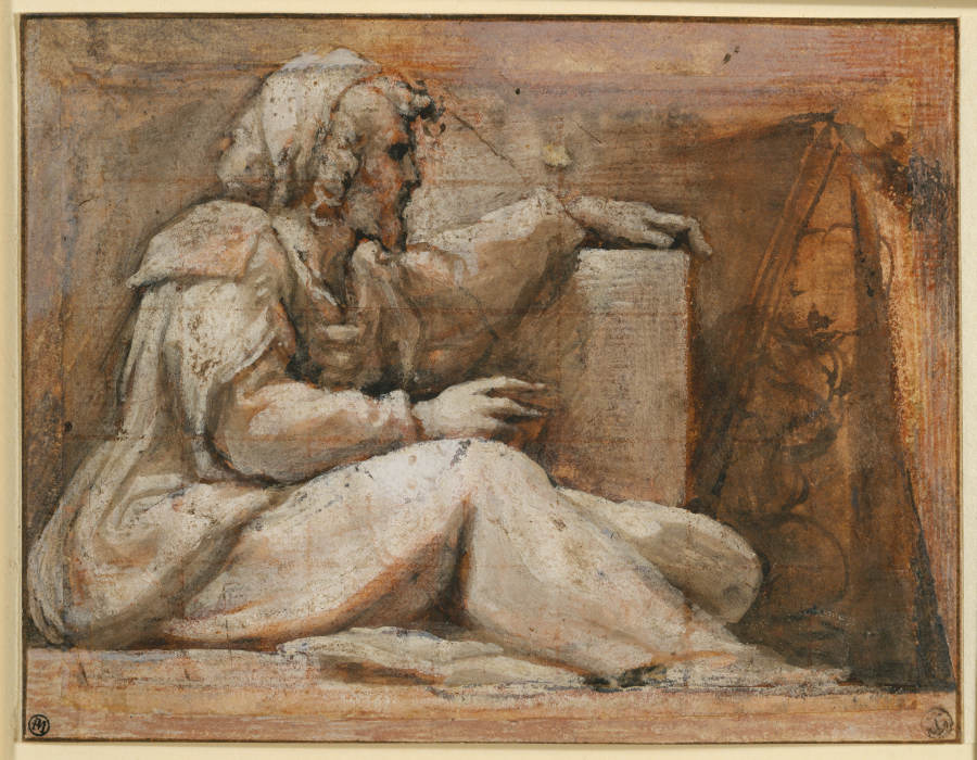 Seated Prophet with Book, facing right od Correggio