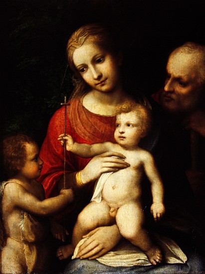 The Virgin and Child surrounded St John the Baptist and St Joseph od Correggio (eigentl. Antonio Allegri)