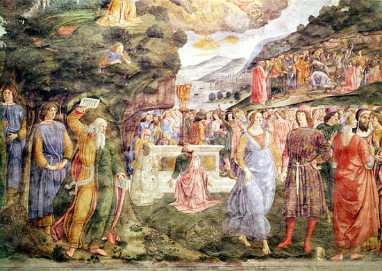 The Adoration of the Golden Calf, from the Sistine Chapel od Cosimo Rosselli