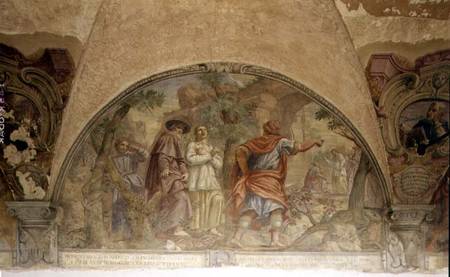 St. Dominic Converting a Heretic, lunette from the fresco cycle of the Life of St. Dominic, in the c od Cosimo Ulivelli