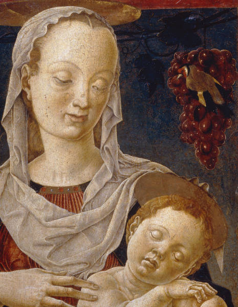 Cosme Tura, La Vierge a l''Enfant, Detail od Cosme um Tura