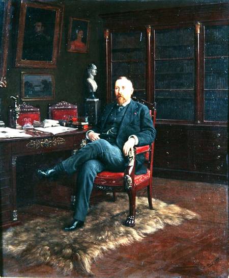 Portrait of Paul Marmottan (1856-1932) in his Study od count of Rosen