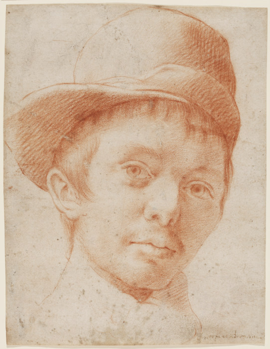 A boy wearing a workmans hat od Cristofano Allori