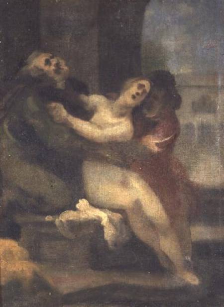 Susanna being attacked by two Elders (study) od Cristofano Allori