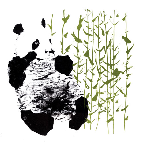 Shy Panda od Louise Cunningham