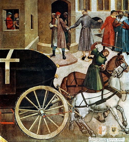 The Hearse, detail from the Life of St. Wenceslas in the Chapel od Czech School