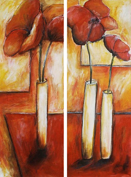 Three Vases of Flowers od Dagmar Zupan