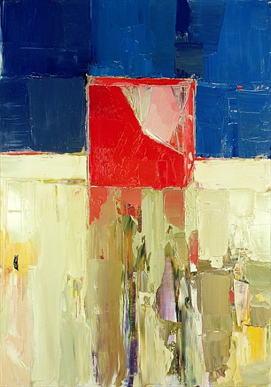 Red cube (oil on canvas)  od Daniel  Cacouault