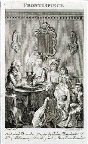 A Father Reading to his Family by Candlelight, engraved by Thomas Cook (1744-1818) frontispiece to a