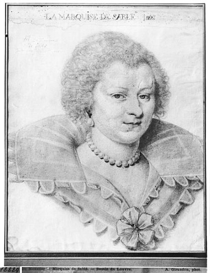 Portrait of Magdeleine de Souvre (1599-1678) Marquise de Sable od Daniel Dumonstier or Dumoustier