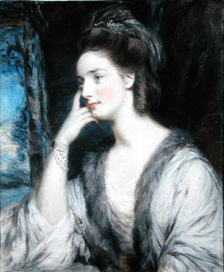 Lady Watkin Williams-Wynn (pencil & pastel heightened with bodycolour on paper) od Daniel Gardner