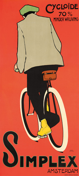 A poster advertising Simplex Amsterdam bicycles od Daniel Hoeksema