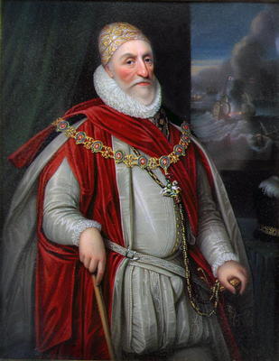 Charles Howard, 1st Earl of Nottingham (oil on canvas) od Daniel Mytens